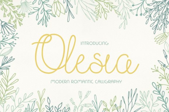 Olesia Handwritten Font: Romantic Script for Designers